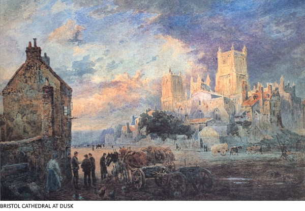 BRISTOL CATHEDRAL AT DUSK